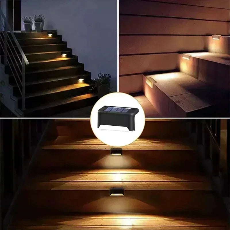 Solar LED Lights Outdoor Garden Light Deck Lamp Solar Stairs Light Waterproof Solar Step Lamp Patio Garden Decor Gardening