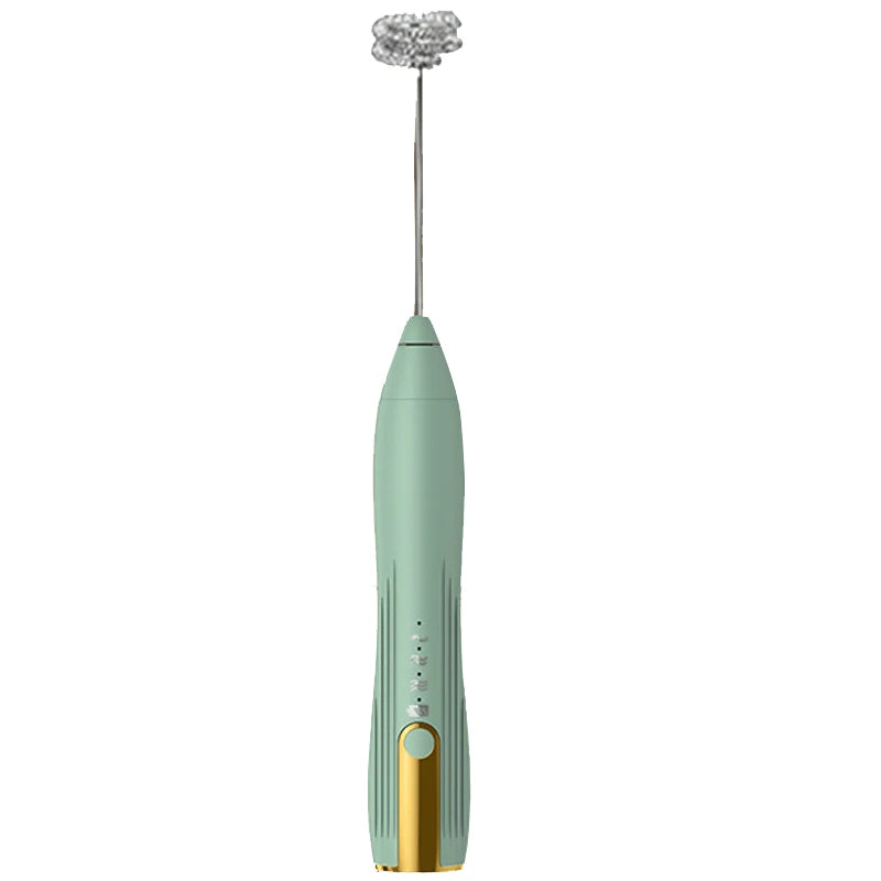 USB Rechargeable Handheld Egg Beater 3 Speeds Electric Milk Frother Foam Maker Mixer Coffee Drink Frothing Wand Foamer