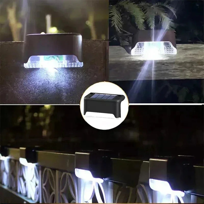 Solar LED Lights Outdoor Garden Light Deck Lamp Solar Stairs Light Waterproof Solar Step Lamp Patio Garden Decor Gardening