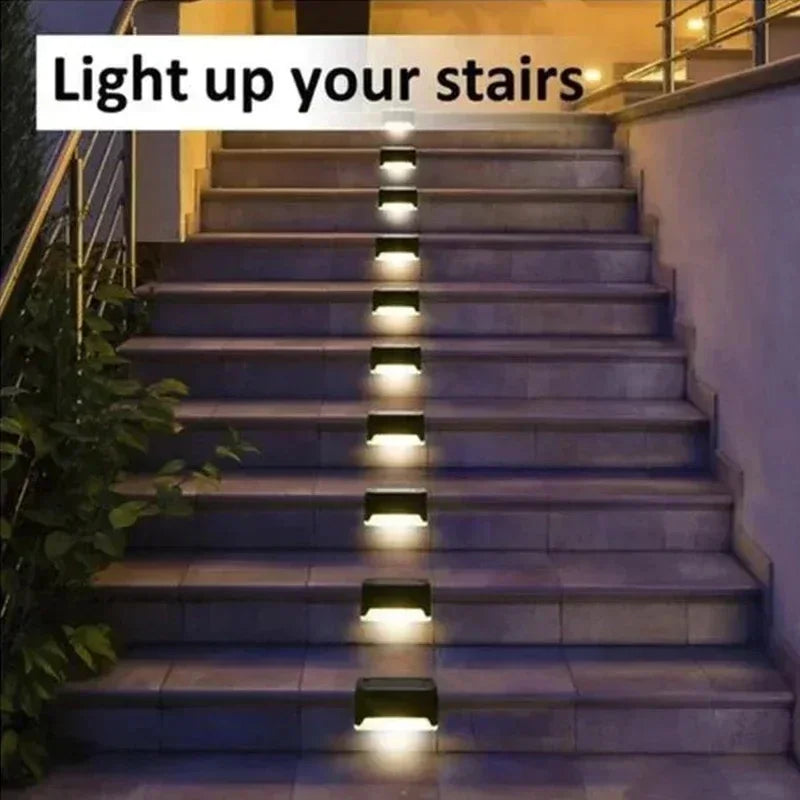 Solar LED Lights Outdoor Garden Light Deck Lamp Solar Stairs Light Waterproof Solar Step Lamp Patio Garden Decor Gardening