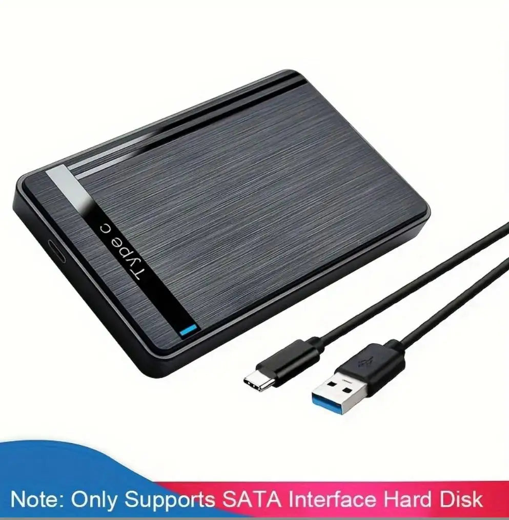 2.5-inch SATA to USB 3.0 HDD Enclosure Type C Mobile Hard Drive Case For SSD External Storage HDD Box With USB 3.0 2.0 Cable ABS